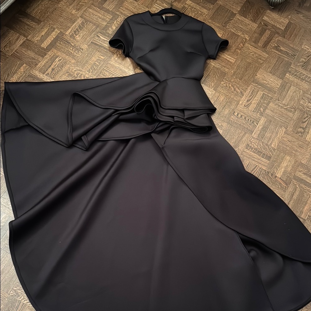 Fashion Nova Black high- low dress size XS